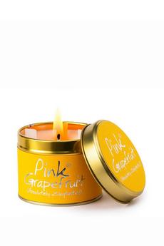 Lily Flame yellow Pink Grapefruit Tin Candle