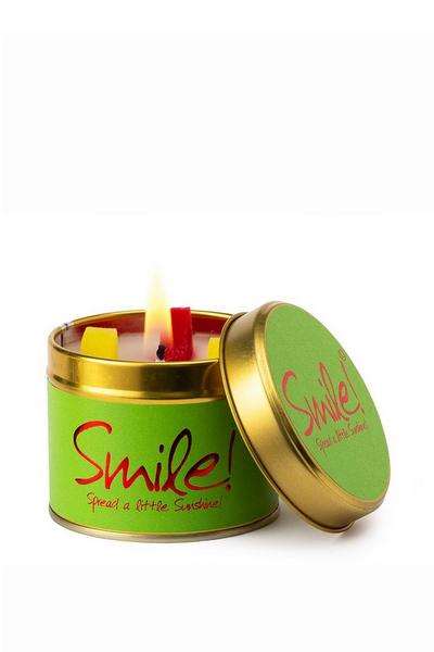 Lily Flame green Smile Tin Candle