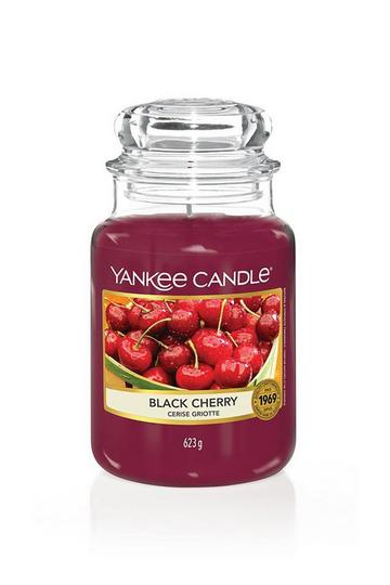 Red Black Cherry Large Candle Jar