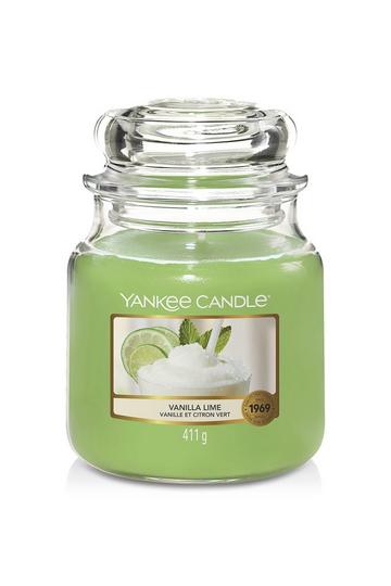 Vanilla Lime Medium Candle Jar green