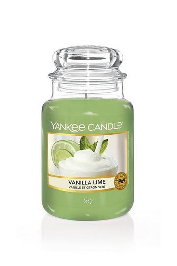 Vanilla Lime Large Candle Jar green