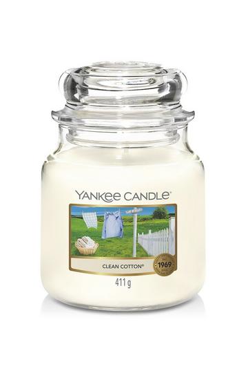 White Clean Cotton Medium Candle Jar