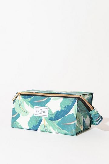 Tropical Open Flat Makeup Box Bag multi