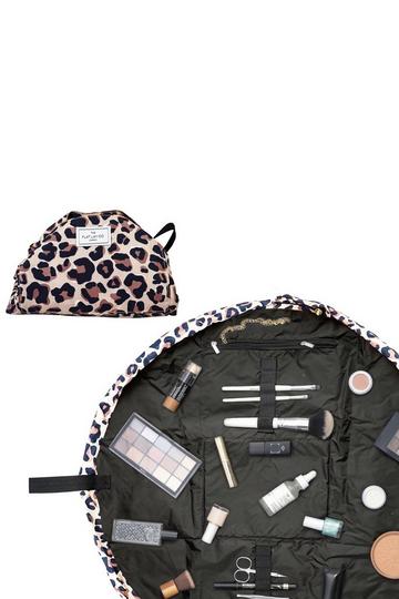 XXL Leopard Open Flat Makeup Bag multi