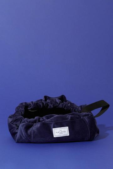 Blue Velvet Open Flat Makeup Bag multi