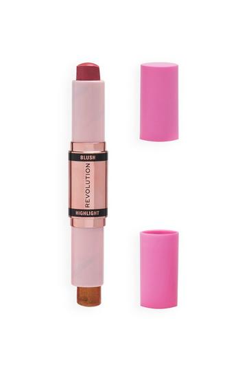 Blush & Highlight Stick flushing pink