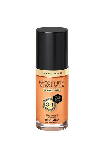 Facefinity All Day Flawless 3 in 1 Vegan Foundation soft toffee