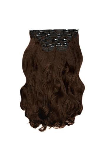 Super Thick 22" 5 Piece Curly Clip In Extensions choc brown