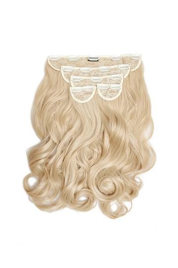 Super Thick 22" 5 Piece Natural Wavy Clip In Extensions light blonde