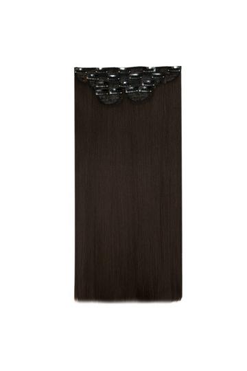 Super Thick 22" 5 Piece Straight Clip In Extensions dark brown