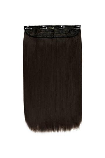 Thick 18 1 Piece Straight Clip In Hair Extensions dark brown