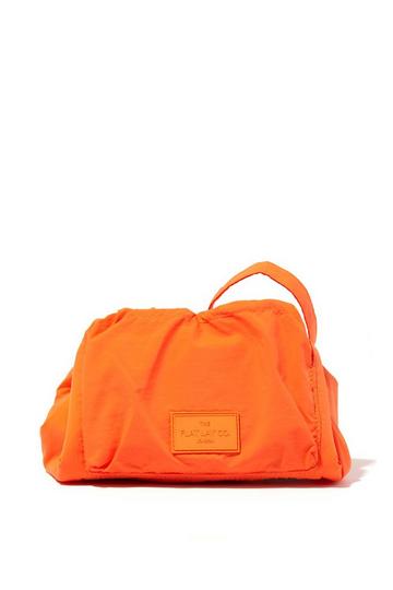 The Flat Lay Co. Drawstring Makeup Bag in Orange Parachute multi