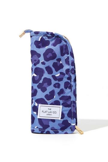 The Flat Lay Co. Brush Holder in Blue Leopard multi