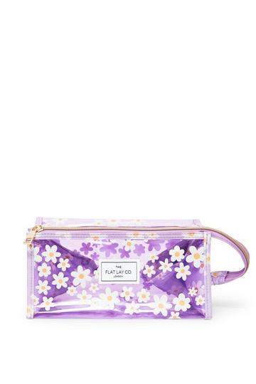 Jelly Open Flat Box Bag in Lilac Daisy multi