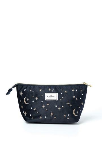 Essential Pouch in Embroidered Celestial Blue Velvet multi