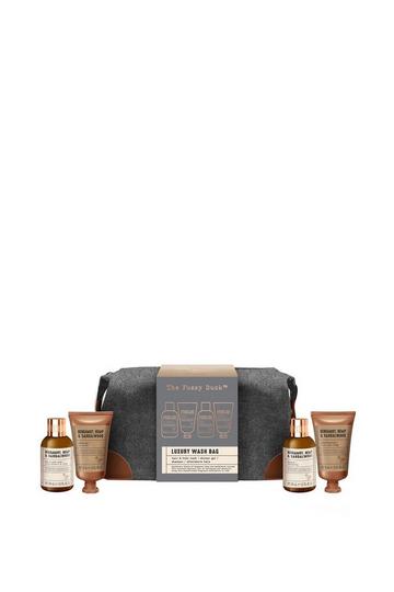 The Fuzzy Duck Bergamot, Hemp & Sandalwood Men's Luxury Wash Bag Gift Set multi