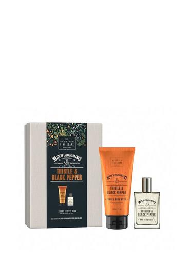 Thistle & Black Pepper Christmas Full Size Gifting (200ml Hair & Body Wash & 50ml EDT) multi