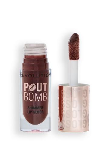 Pout Bomb Shimmer Lip Gloss chocolate sparkle