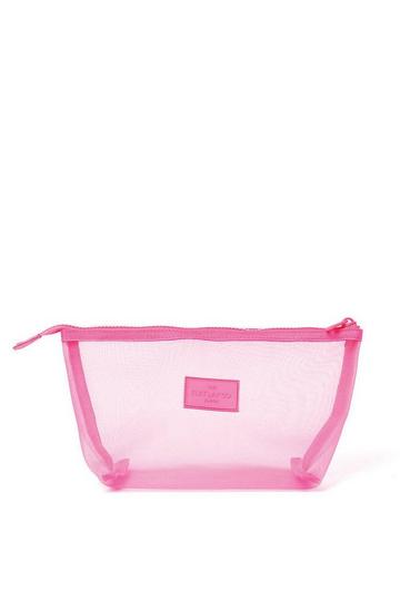 Mesh Essential Makeup Pouch - Hot Pink multi