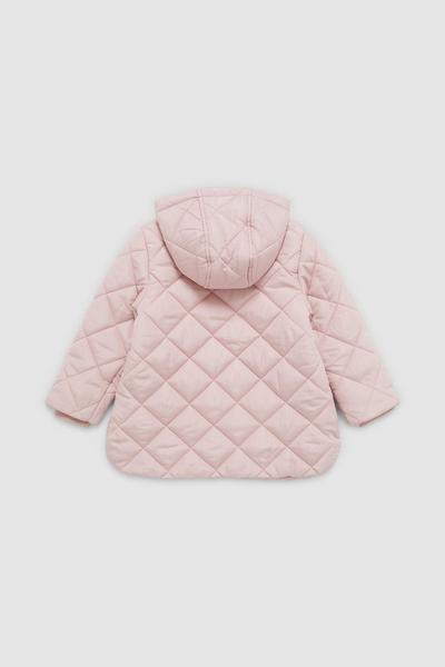 Blue Zoo pink Younger Girls Geo Quilt Long Jacket
