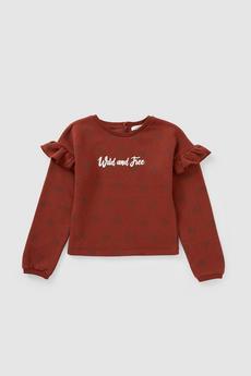 Blue Zoo rust Toddler Girls Wild And Free Frill Sweat