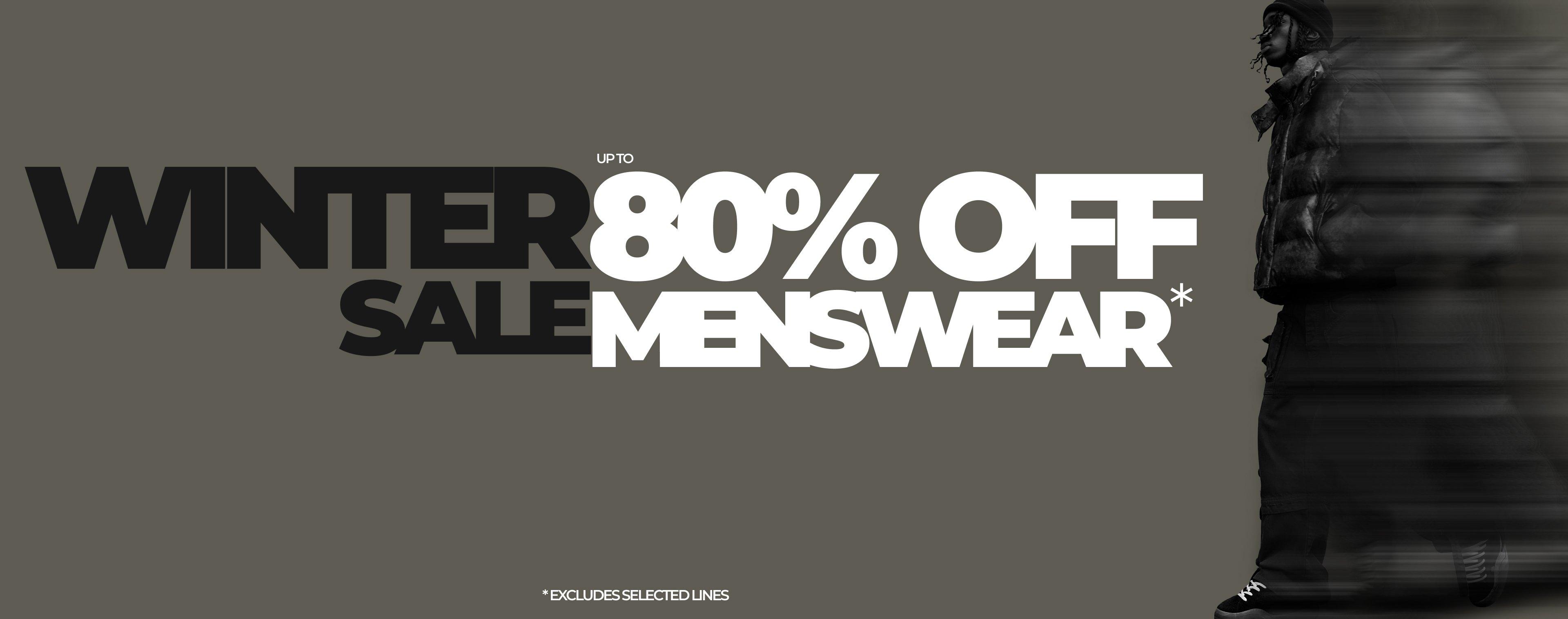 Up to 80% off Menswear!