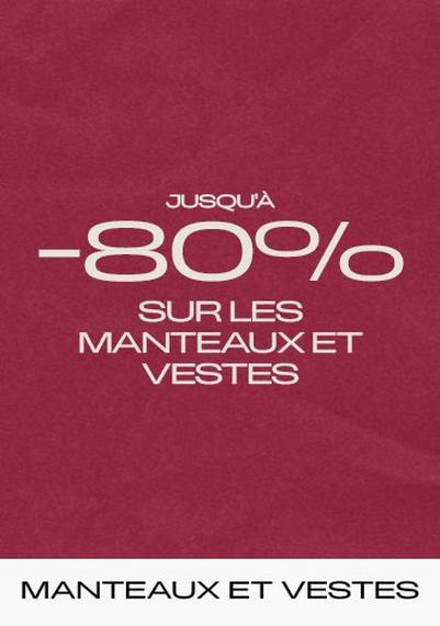 Jusqu'a -80% sur les manteaux et vestes