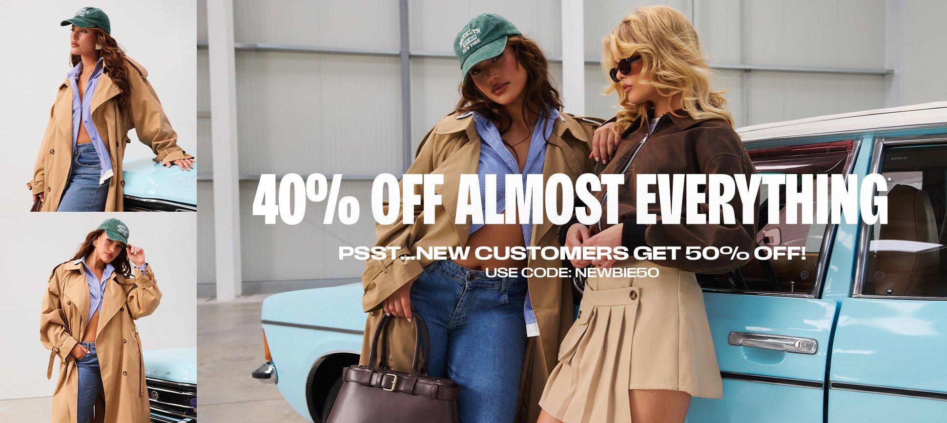 40% off or 50% for new customers!