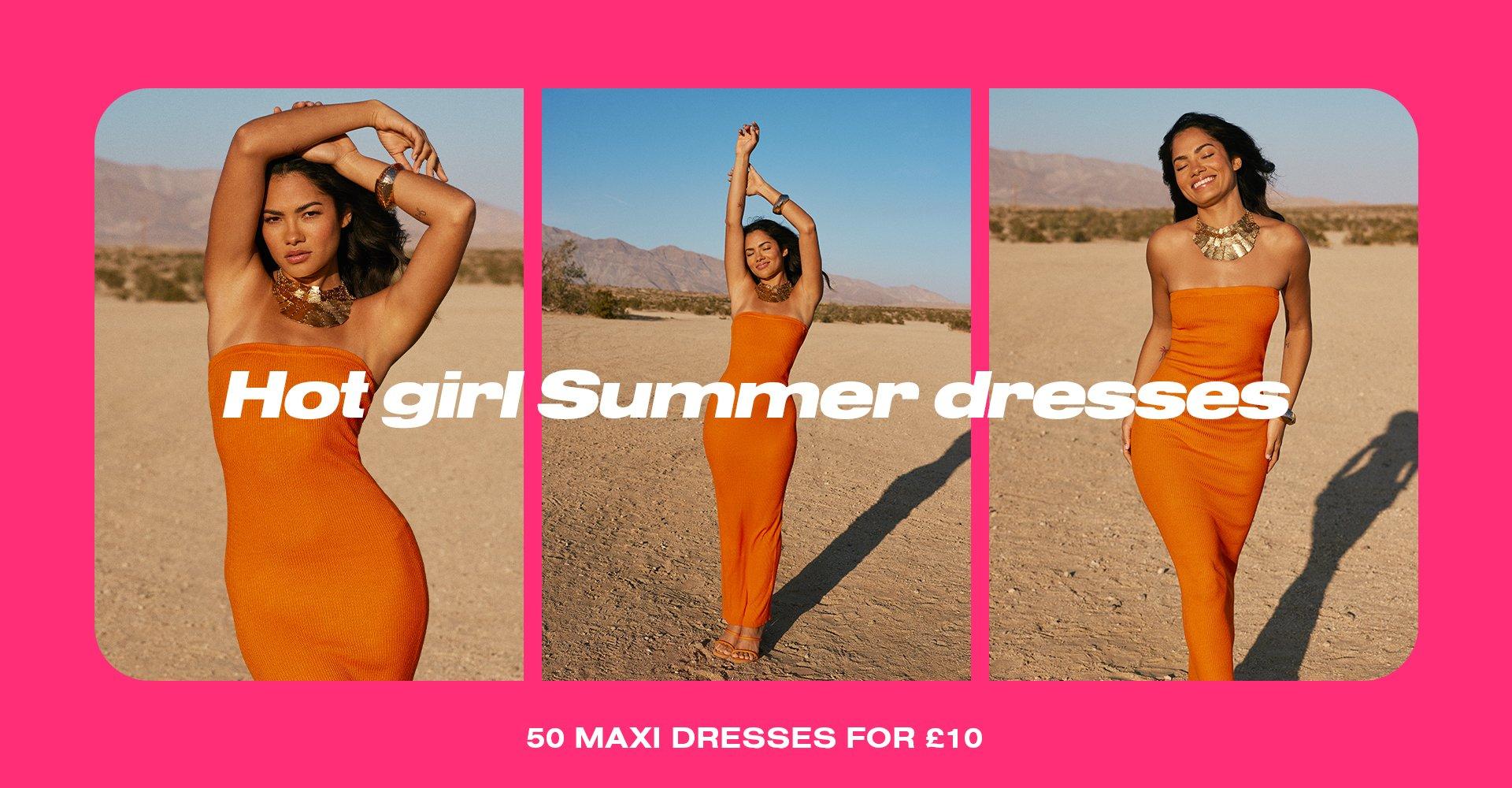 HOT GIRL SUMMER DRESSES 50 MAXI DRESS FOR £10