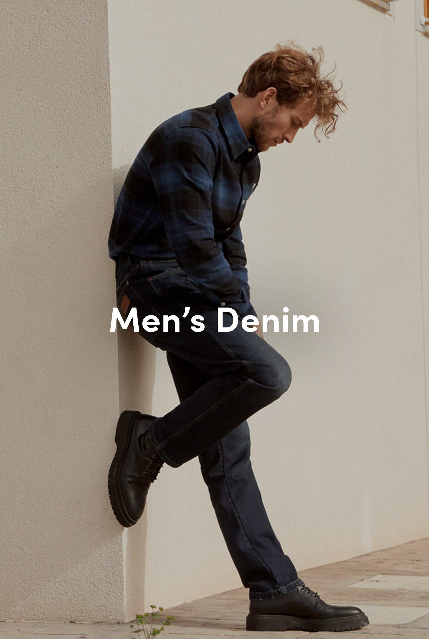 outfits with dark blue jeans men