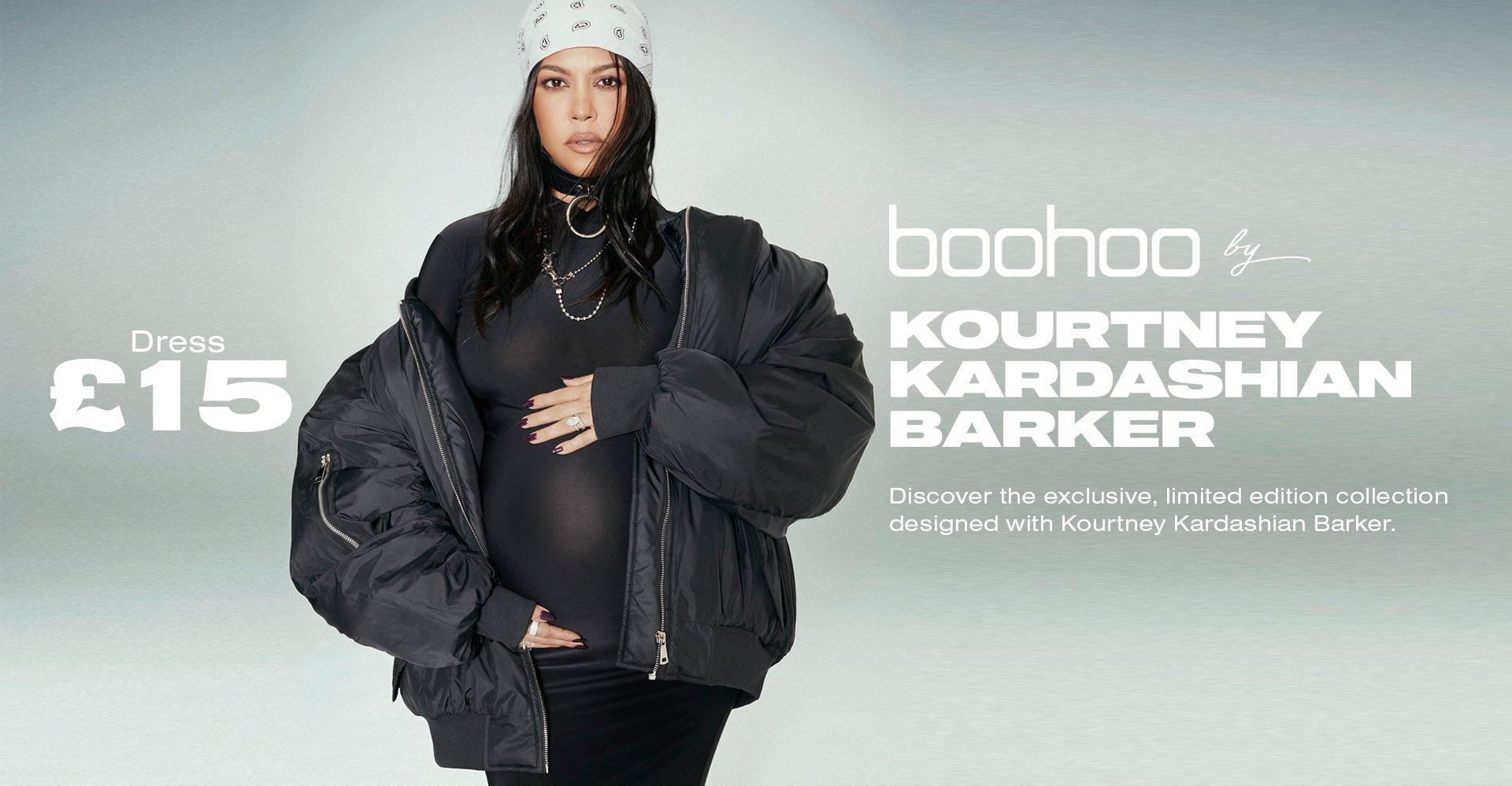 boohoo by KOURTNEY KARDASHIAN BARKER Discover the exclusive, limited edition collection designed with Kourtney Kardashian Barker TRENCH £25
