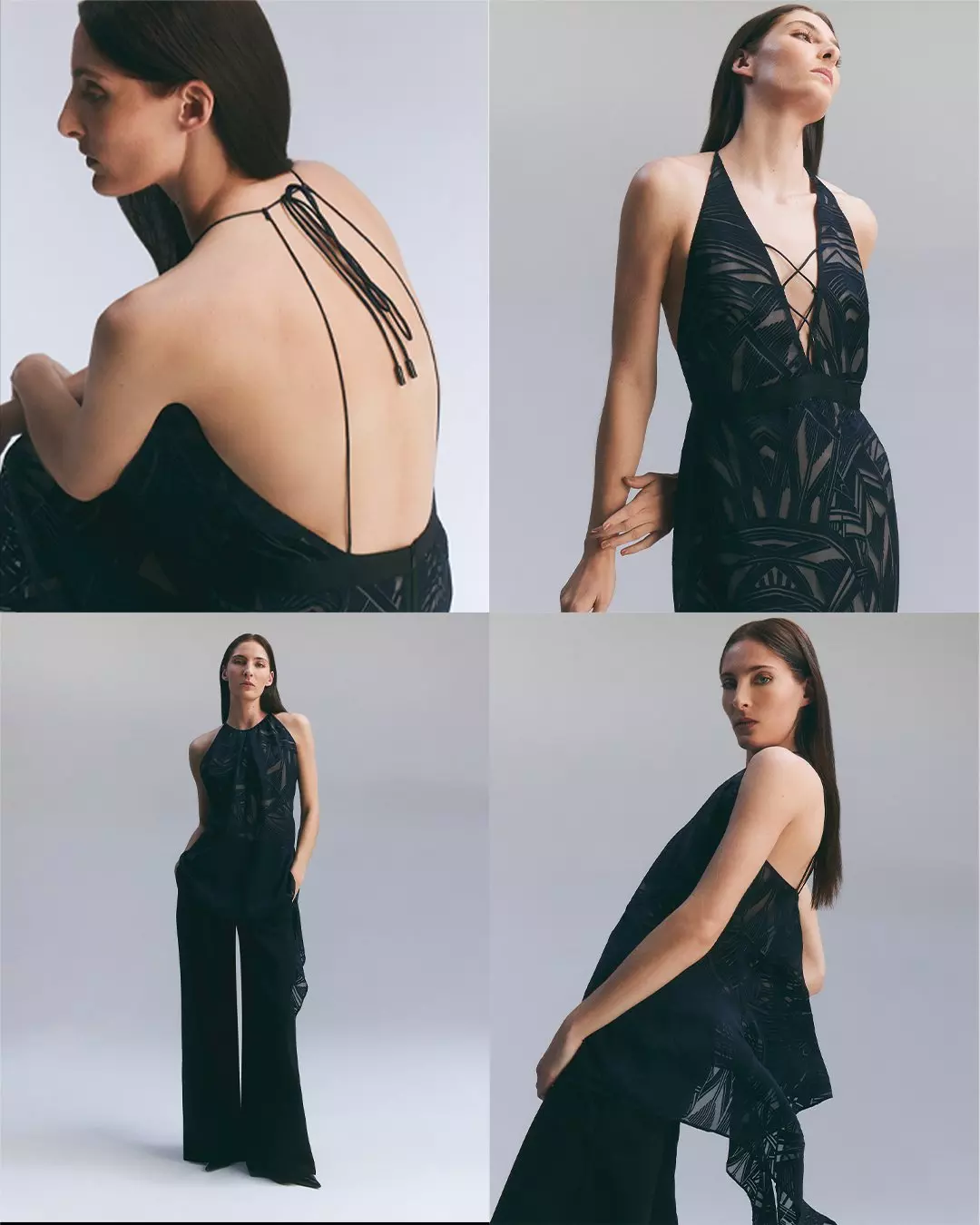 ◆KAREN MILLEN◆ Amelia Grahamテーラードカラーブロックドレス Amelia Graham Soft Tailored Print Placement Full Midaxi
