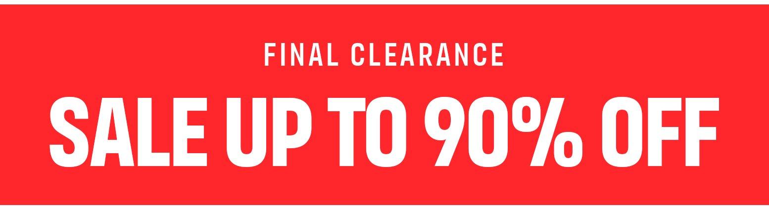 Final Clearance Sale - Up To 90% Off