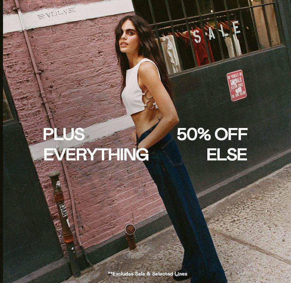 50% off everything*