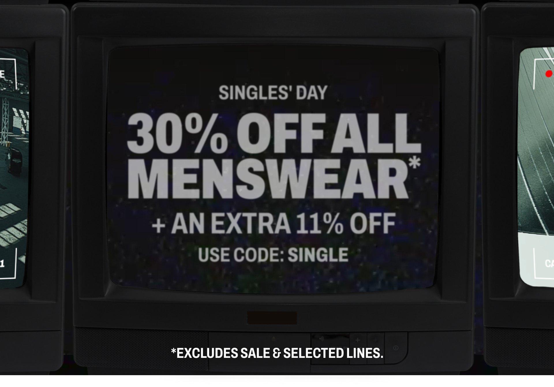 30% off Menswear!