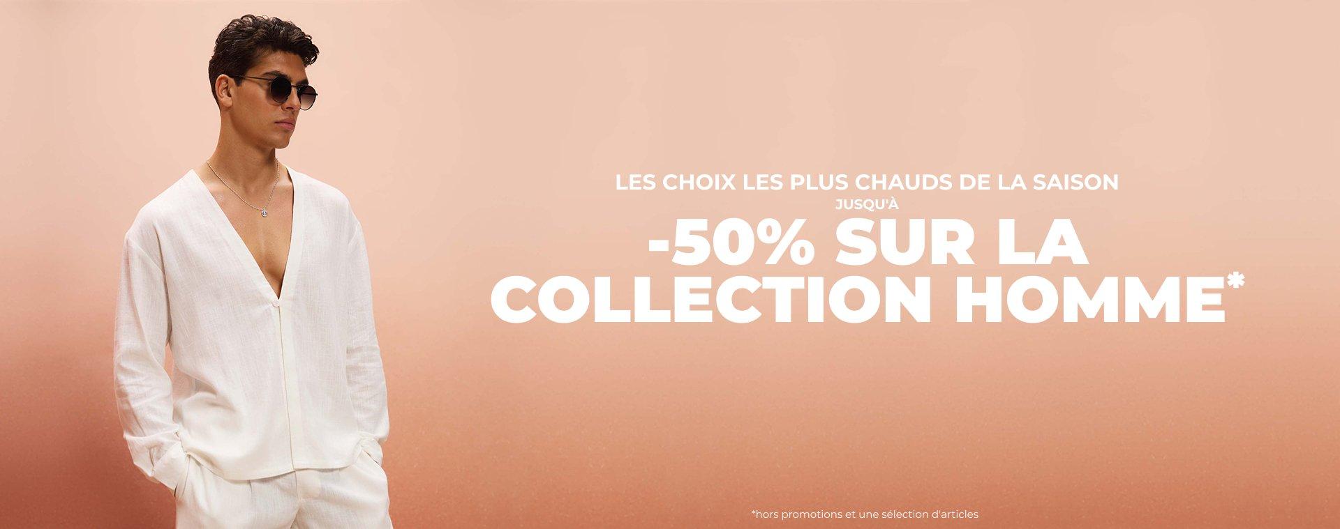 Jusqua -50% sur la collection homme