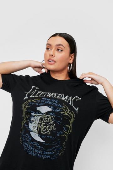 Black Plus Size Fleetwood Mac Graphic T-Shirt