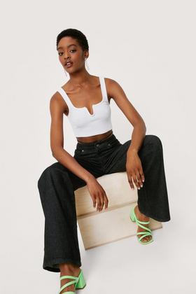 Premium Cotton Scoop Neck Crop Top