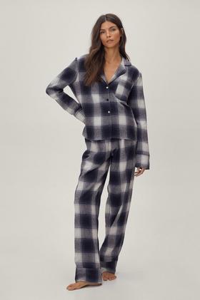 Cotton Poplin Colour Block Stripe Pyjama Trousers 3pc Set