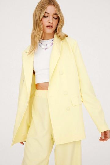 Yellow Suits You Double Breasted Relaxed Blazer