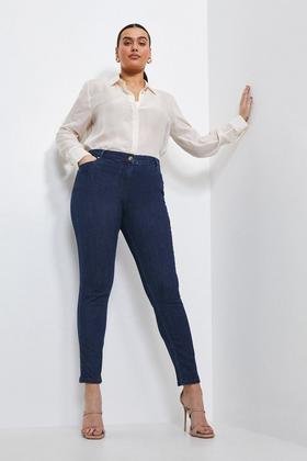 High waist capri jeans in indigo, 7.99€