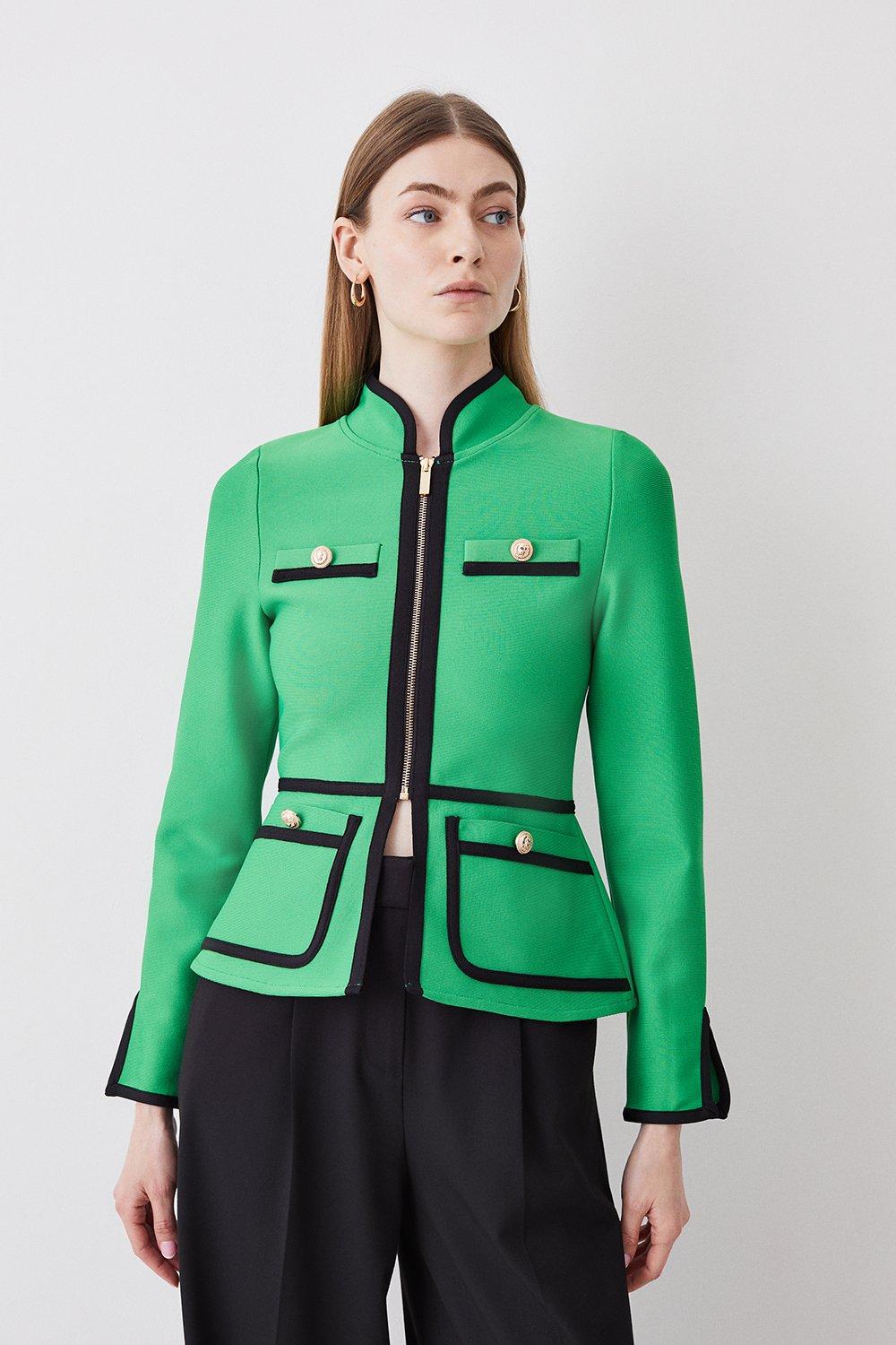 Karen millen zip tailored jacket sale