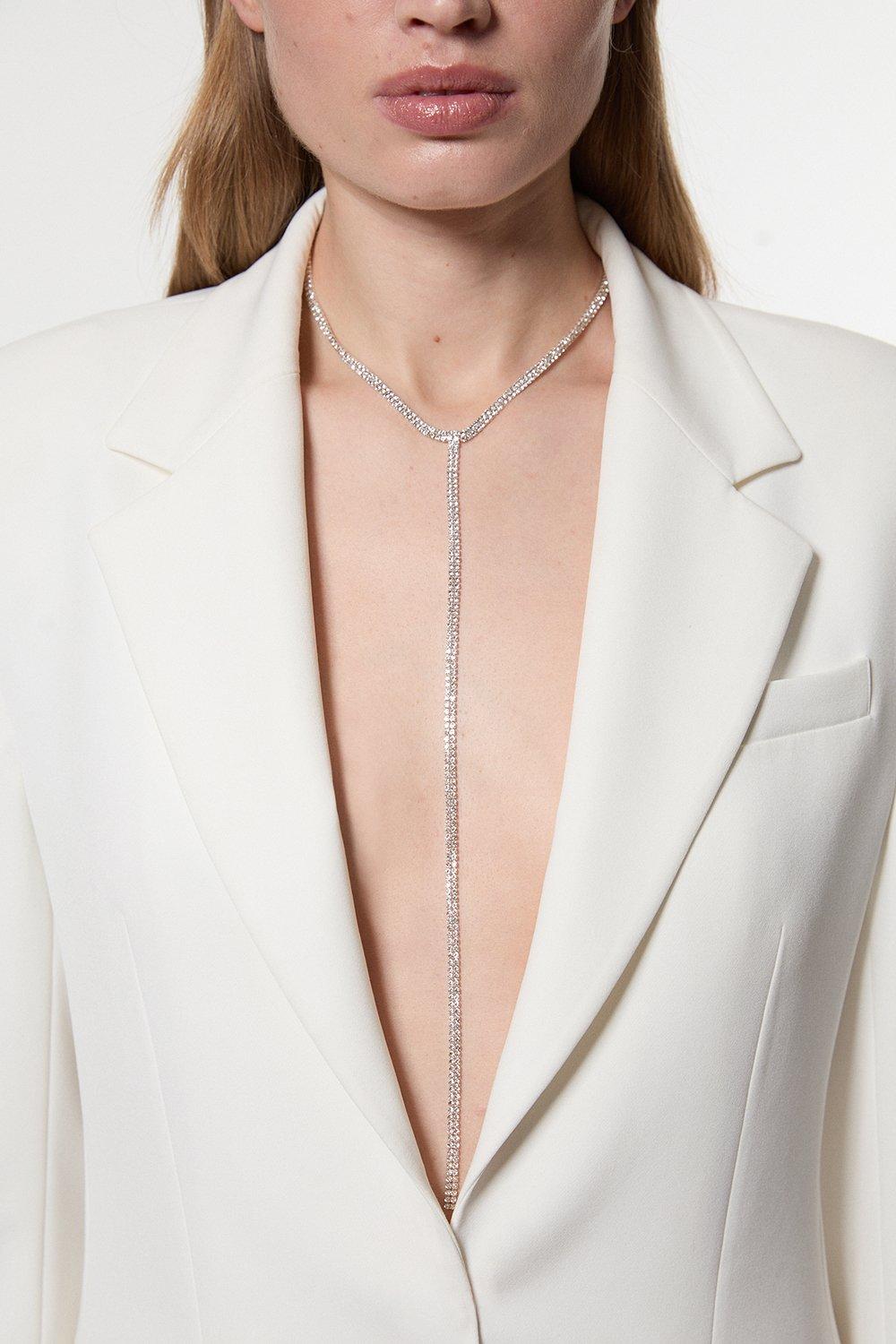 m-NL202] Karen Silver Necklace 40cm - メルカリ