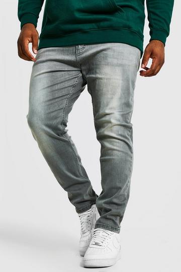 Grey Plus Stretch Skinny Fit Jeans