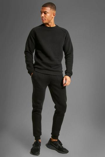 Black tracksuits | boohoo UK