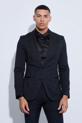 Men's Super Skinny Pinstripe Suit Jacket