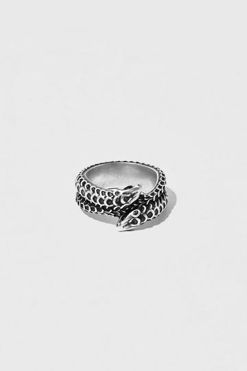 Silver Snake Wrap Ring