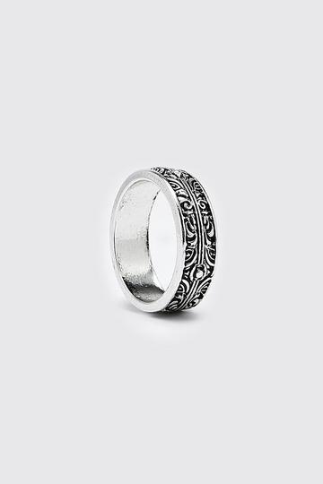 Silver Patterned Ring