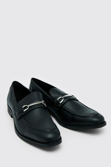Faux Leather Loafer black