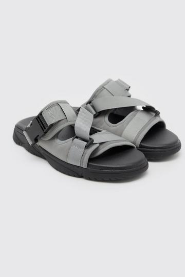 Chunky Technical Strap Sandal charcoal